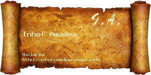 Inhof Amadea névjegykártya